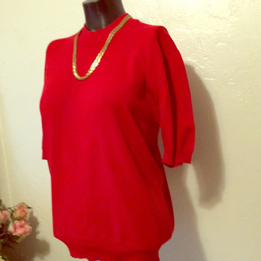 Hannys Peerless Red Lowrider Turtleneck Top - Picture 1 of 7